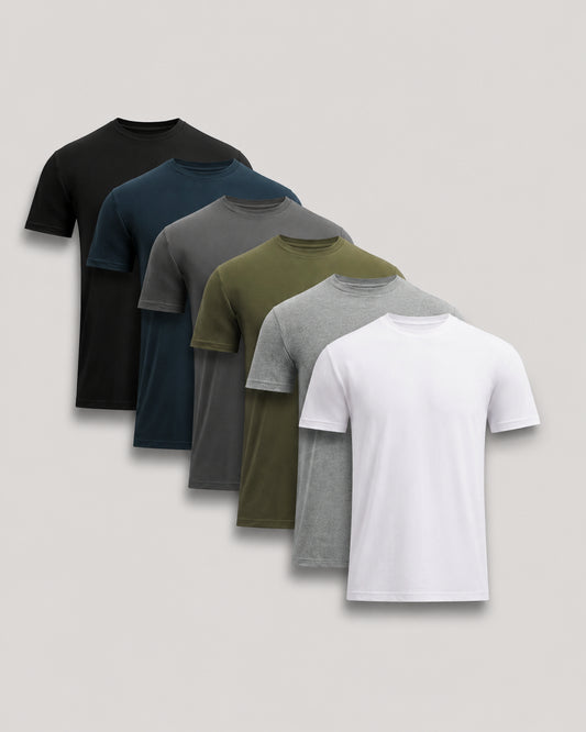 Premium Fitted Crew Neck T-Shirt — 6-Pack | Zorven