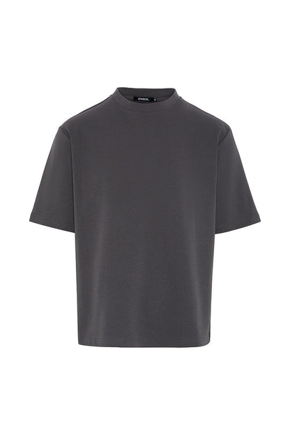 Boxy Fit Oversized T-Shirt - Charcoal