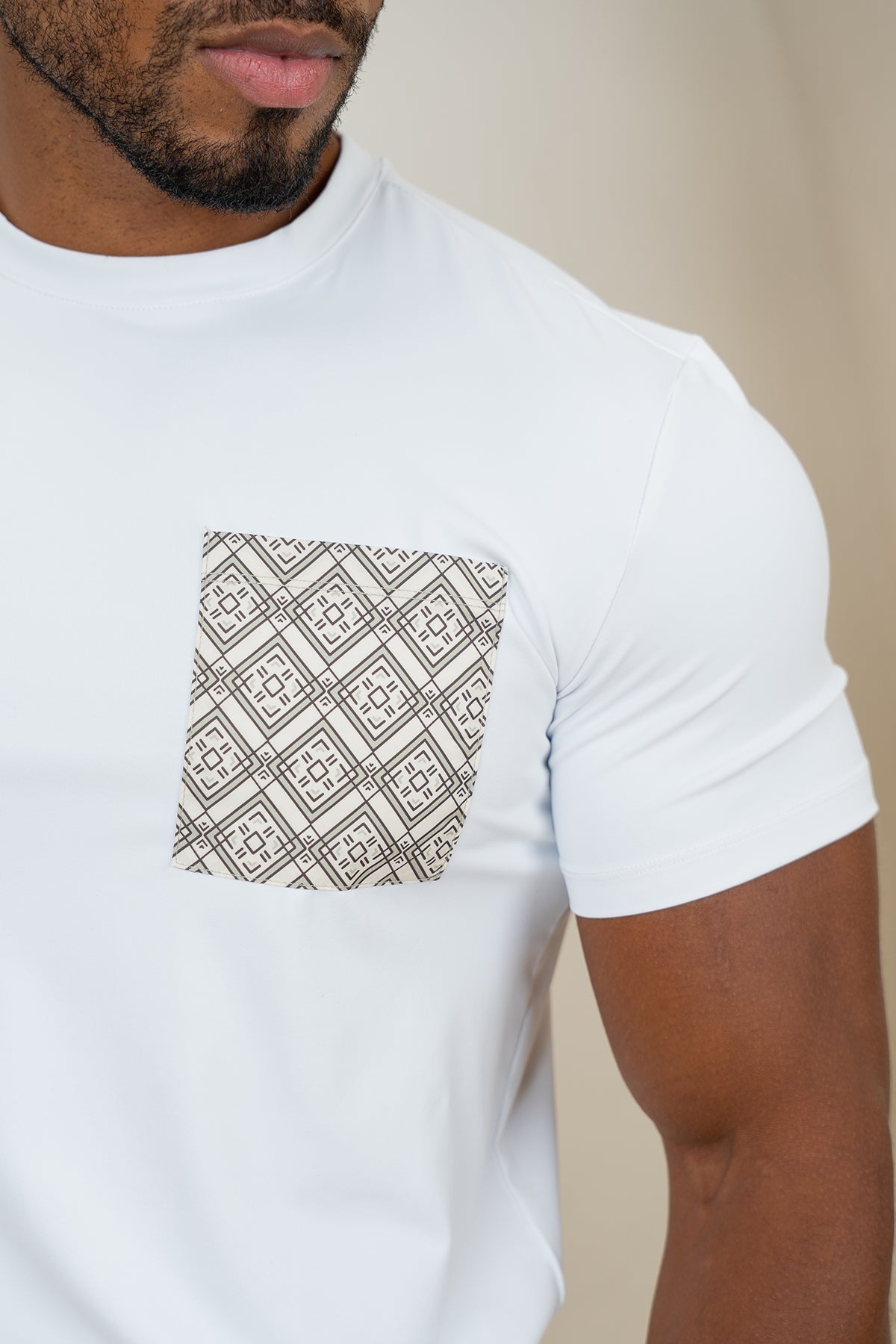 Scuba Aztec Pocket T-Shirt - White