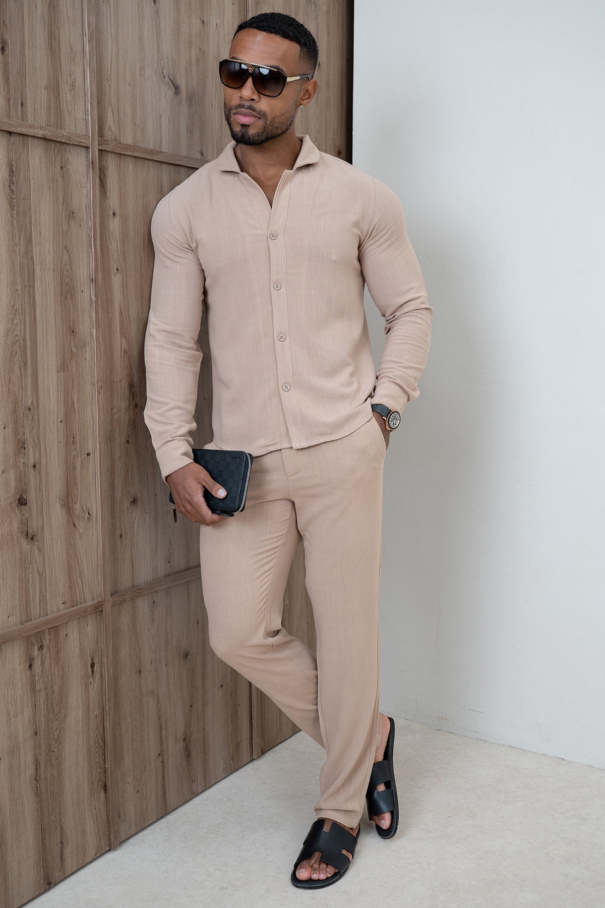 Linen Resort Trouser - Stone