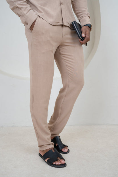 Linen Resort Trouser - Stone