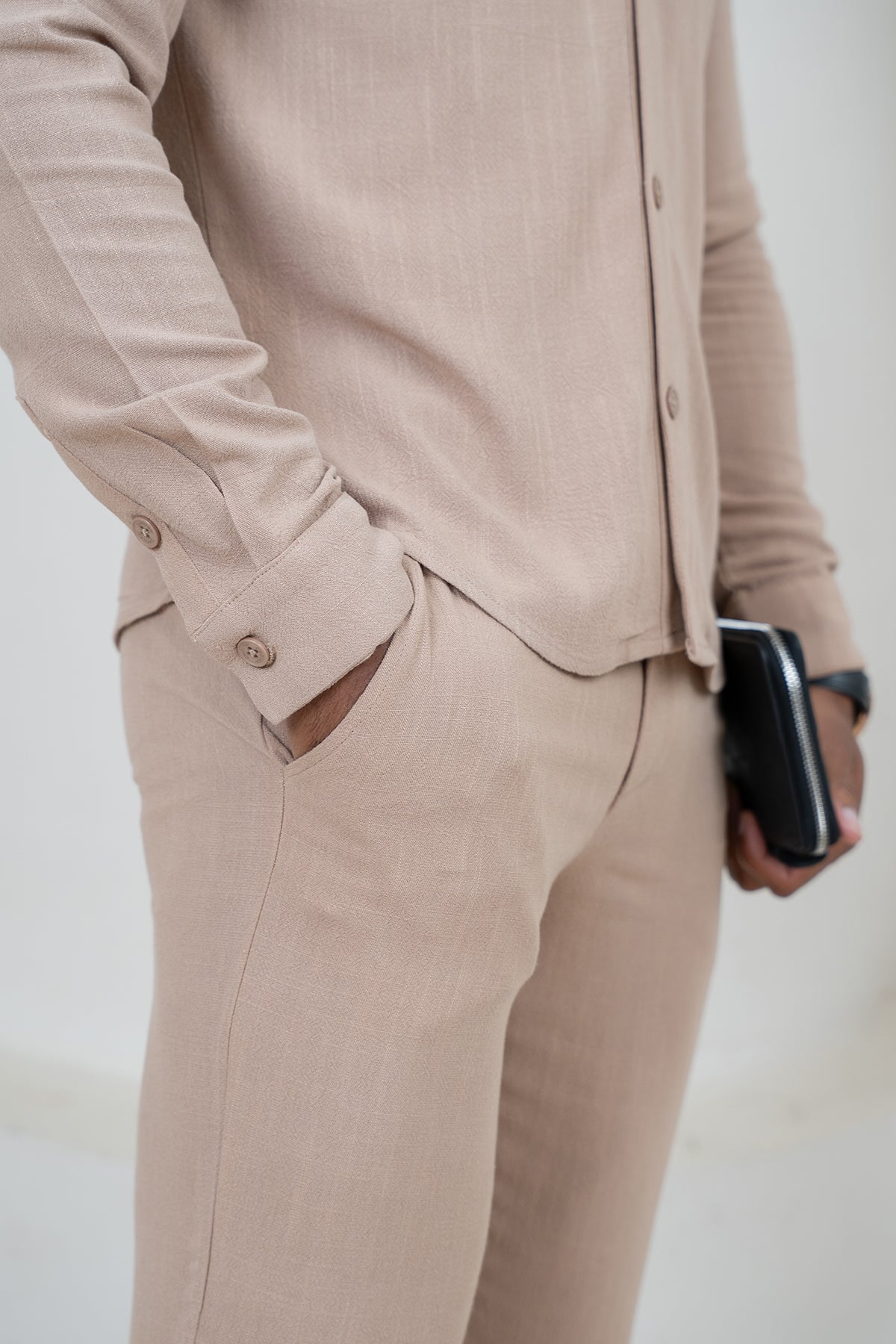 Linen Resort Trouser - Stone