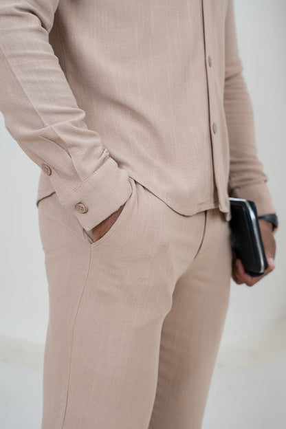 Linen Resort Trouser - Stone