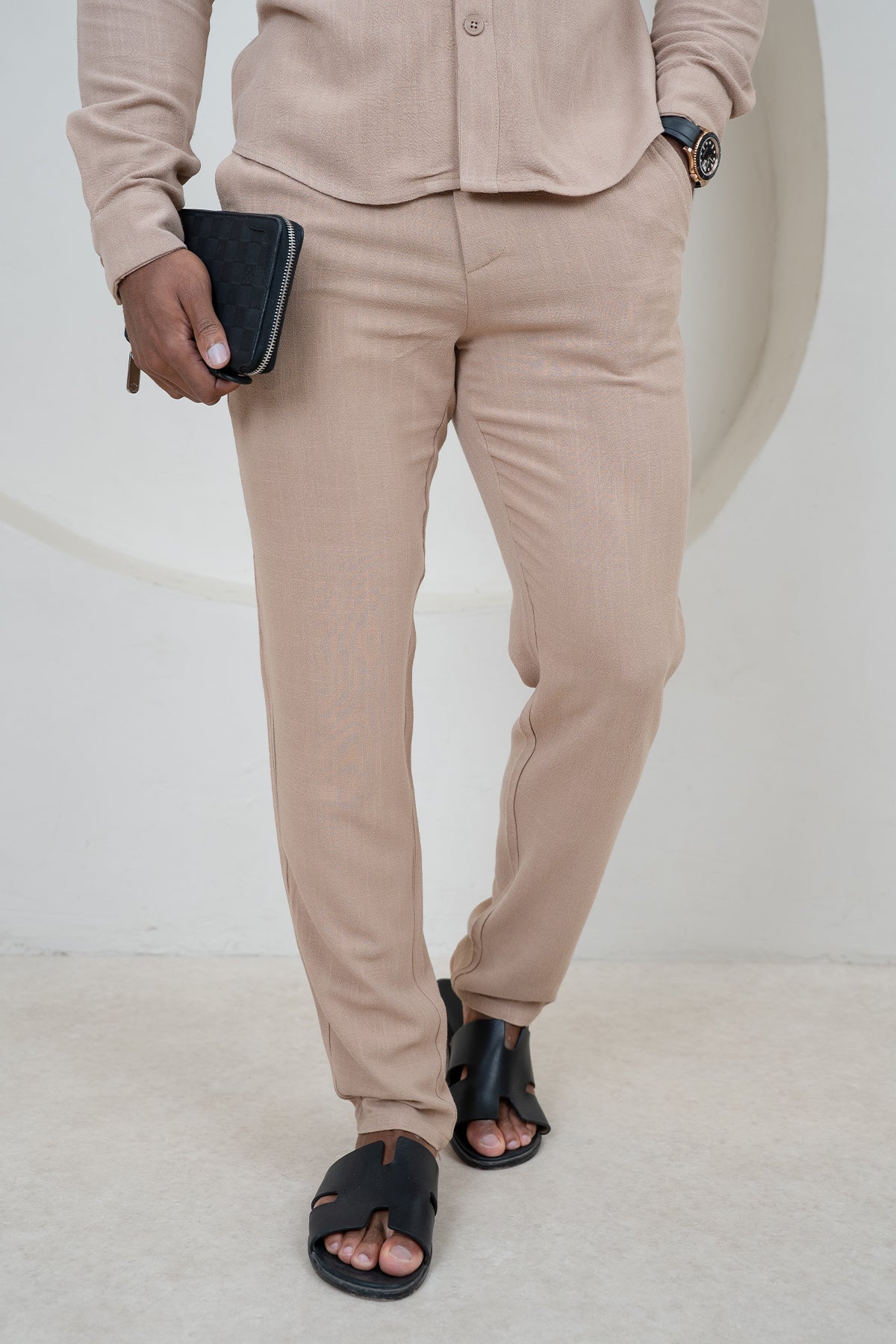 Linen Resort Trouser - Stone