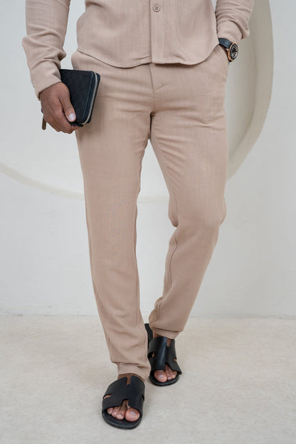 Linen Resort Trouser - Stone