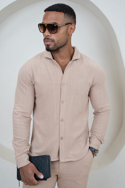 Linen Resort Trouser - Stone