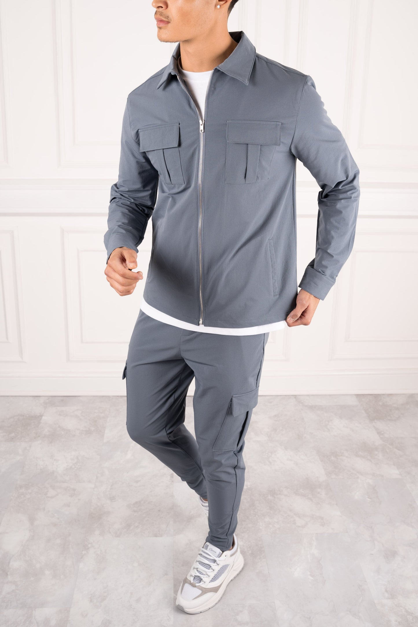 Premium Cargo Utility Pants - Steel Blue