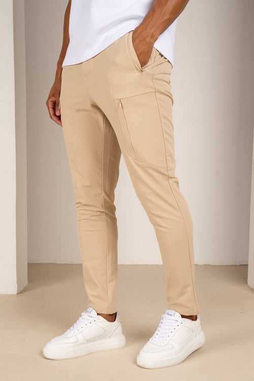 Tailored Tech Cargo Pants - Stone