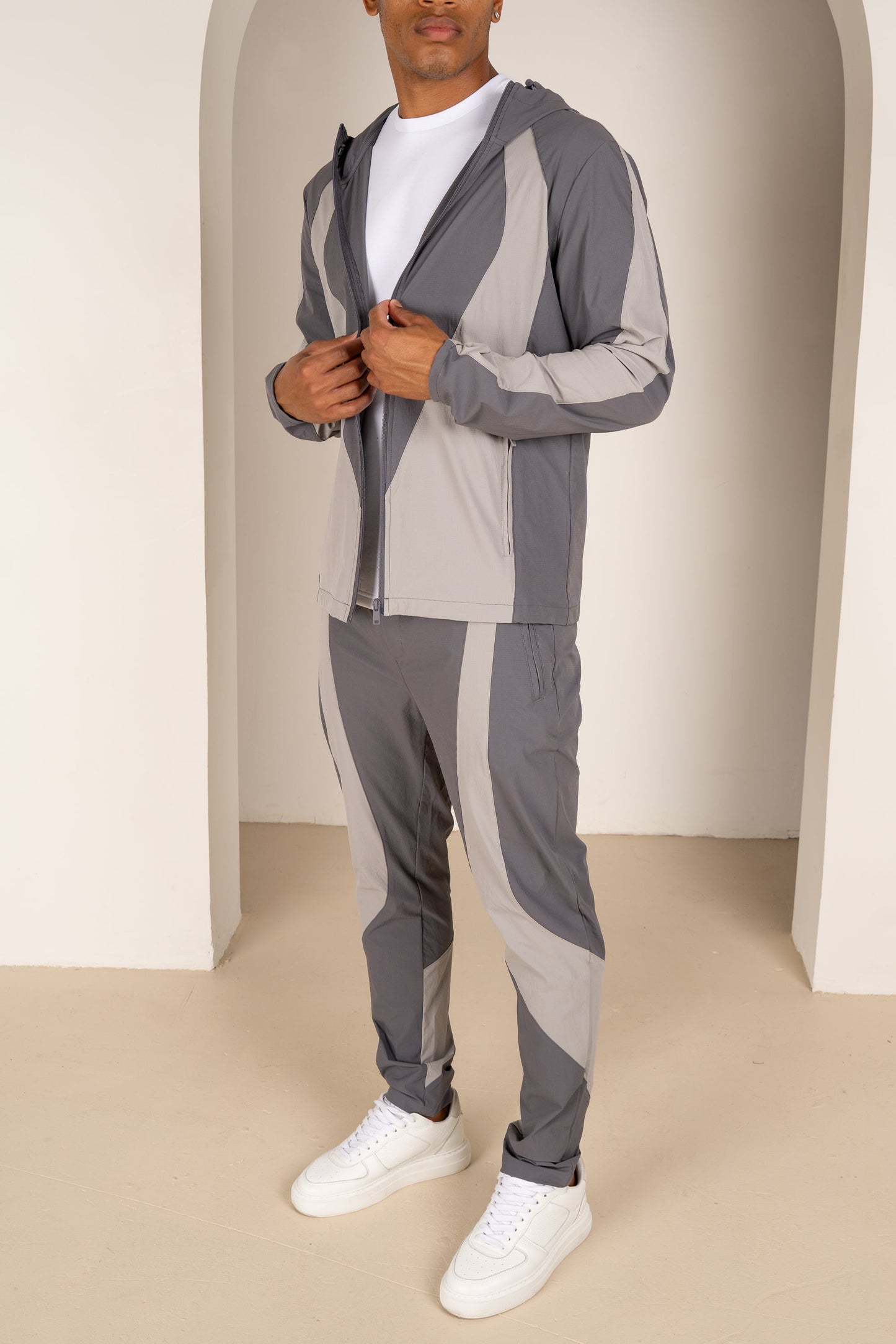 Premium Technical V2 Panelled Pants - Grey