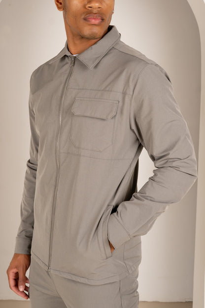 Premium Detail Cargo Jacket V2 - Taupe