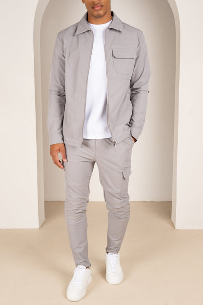 Premium Detail Cargo Jacket V2 - Grey