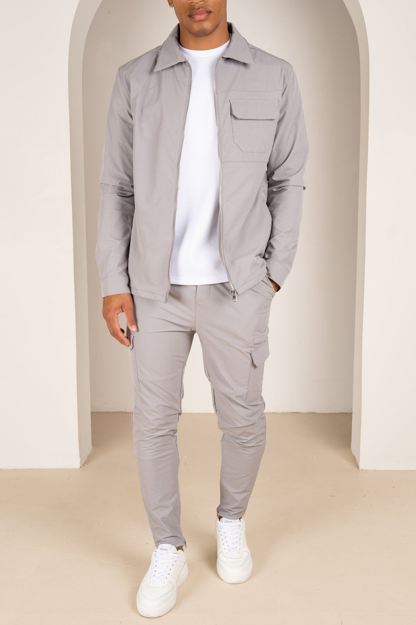 Premium Detail Cargo Pants V2 - Grey