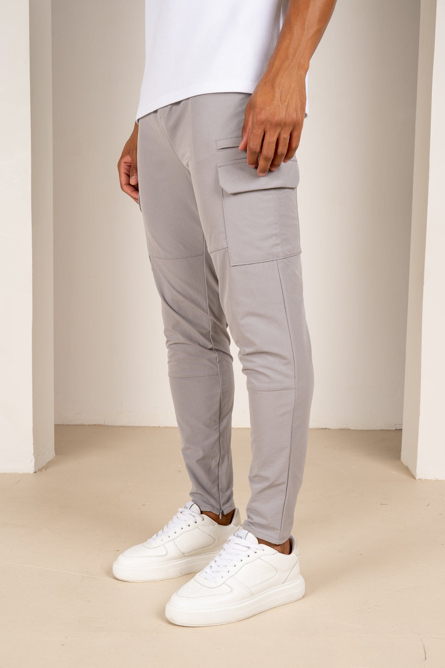 Premium Detail Cargo Pants V2 - Grey