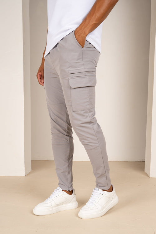 Premium Detail Cargo Pants V2 - Grey