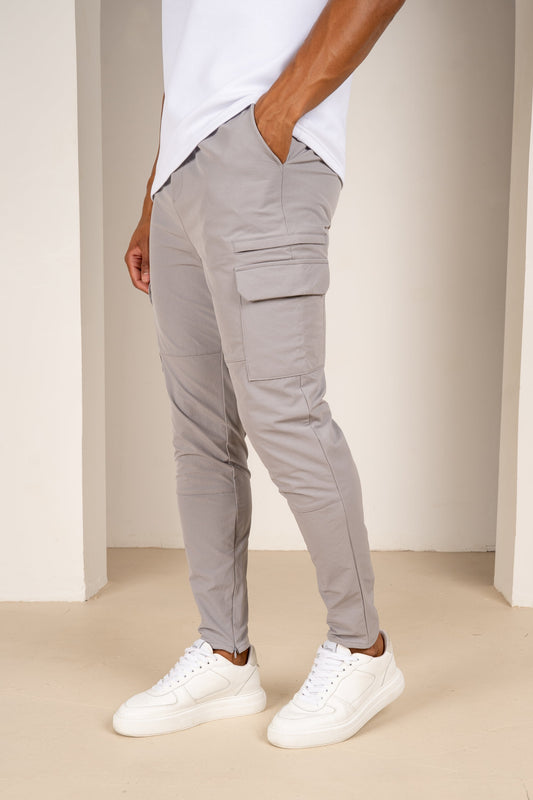 Premium Detail Cargo Pants V2 - Grey