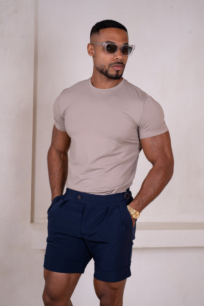 Mercerised Luxe T-Shirt - Mushroom