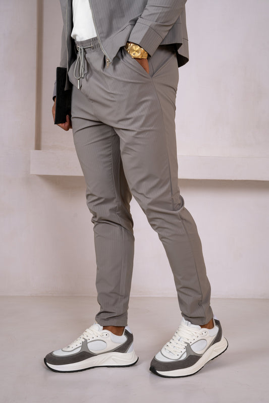Pinstripe Pants - Grey