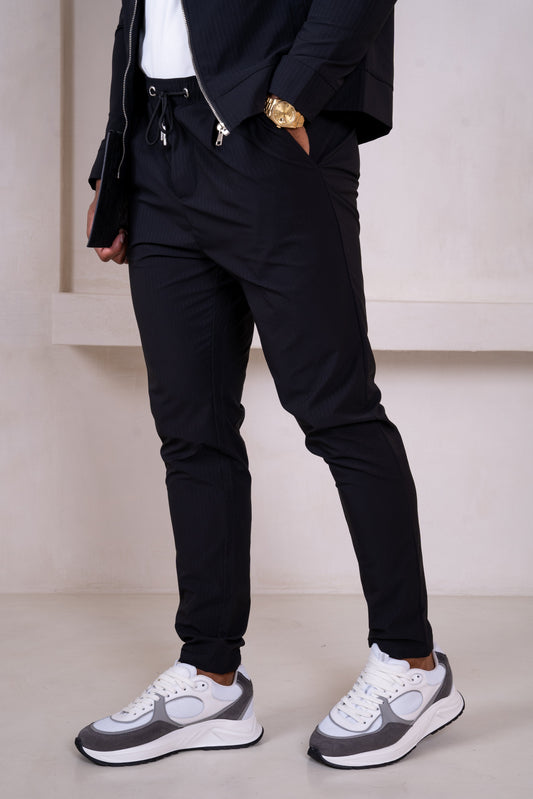 Pinstripe Pants - Black