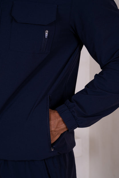 Technical V3 Cargo Windbreaker Jacket - Navy