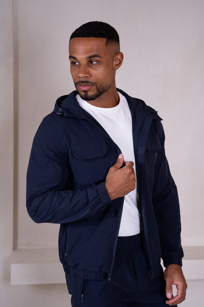 Technical V3 Cargo Windbreaker Jacket - Navy