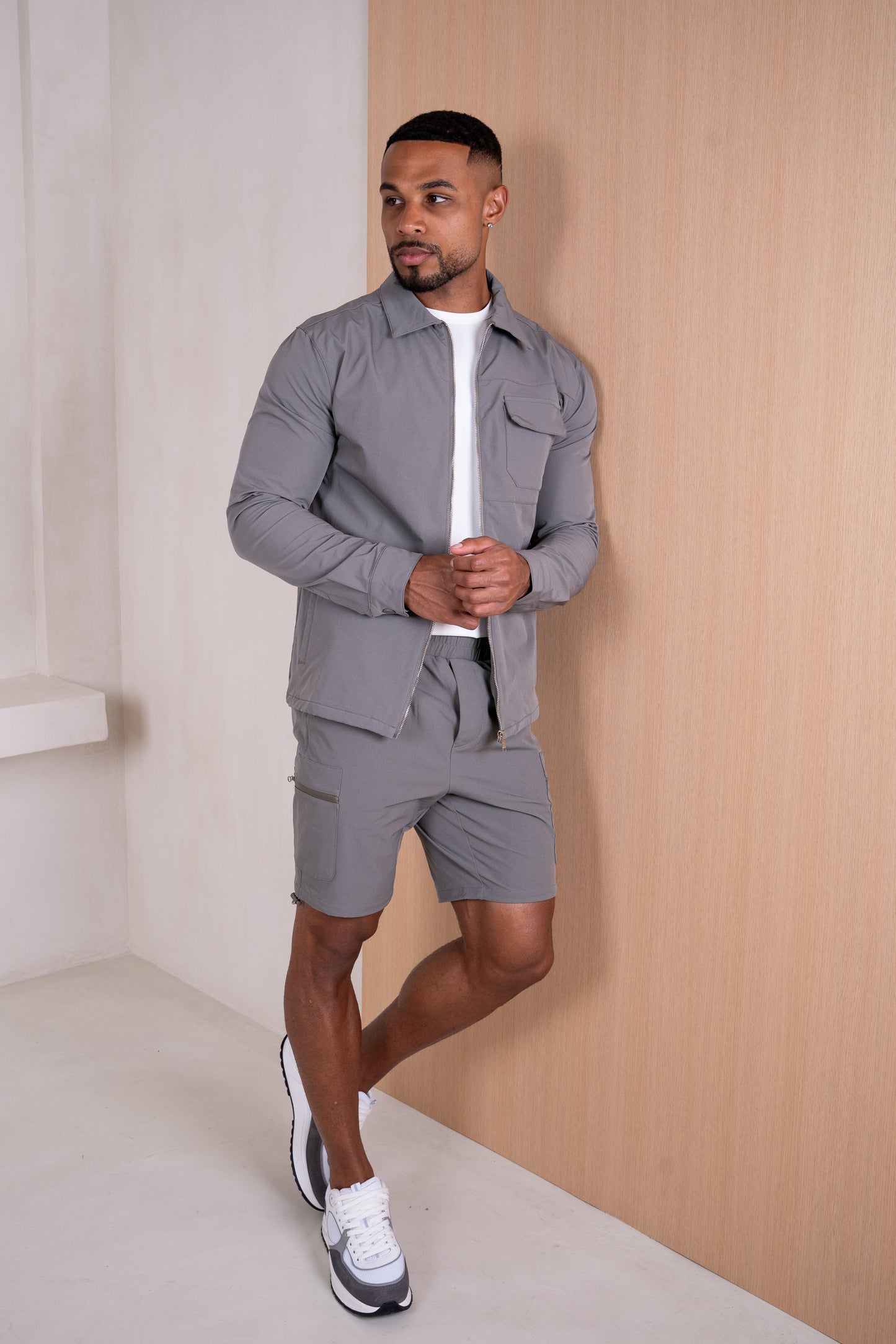 Premium Detail Cargo Shorts V2 - Charcoal