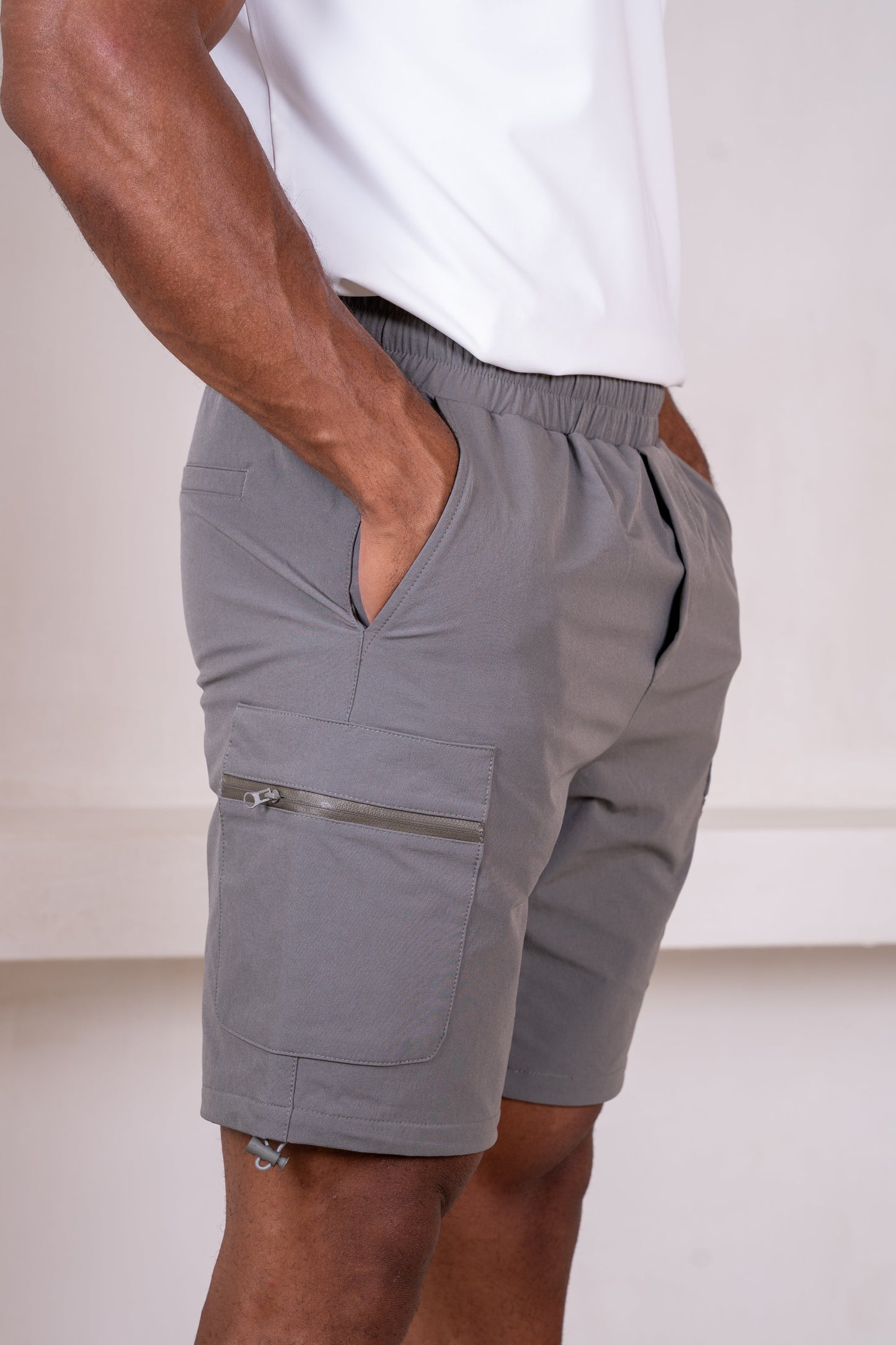 Premium Detail Cargo Shorts V2 - Charcoal