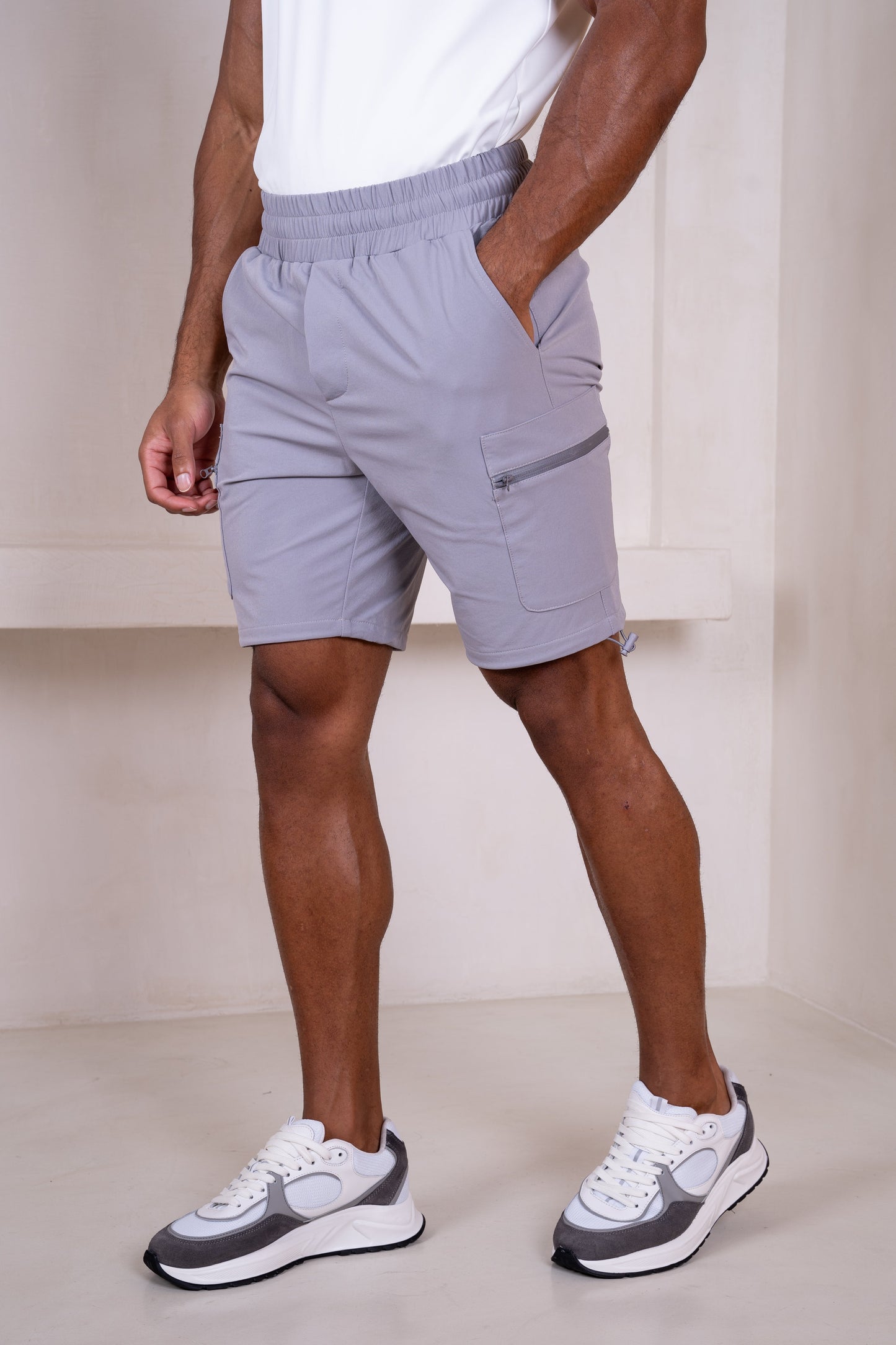 Premium Detail Cargo Shorts V2 - Grey