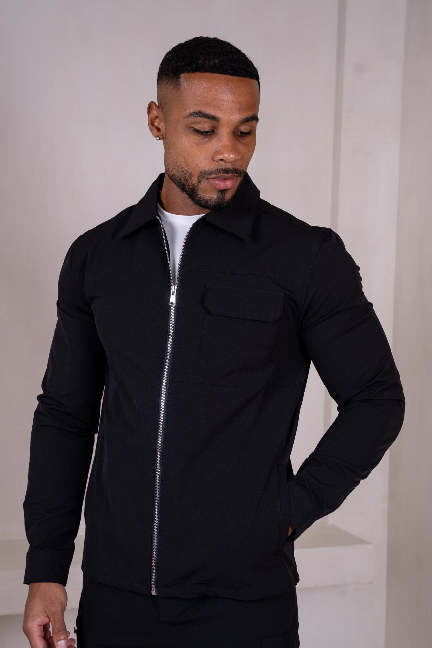 Premium Detail Cargo Shorts V2 - Black