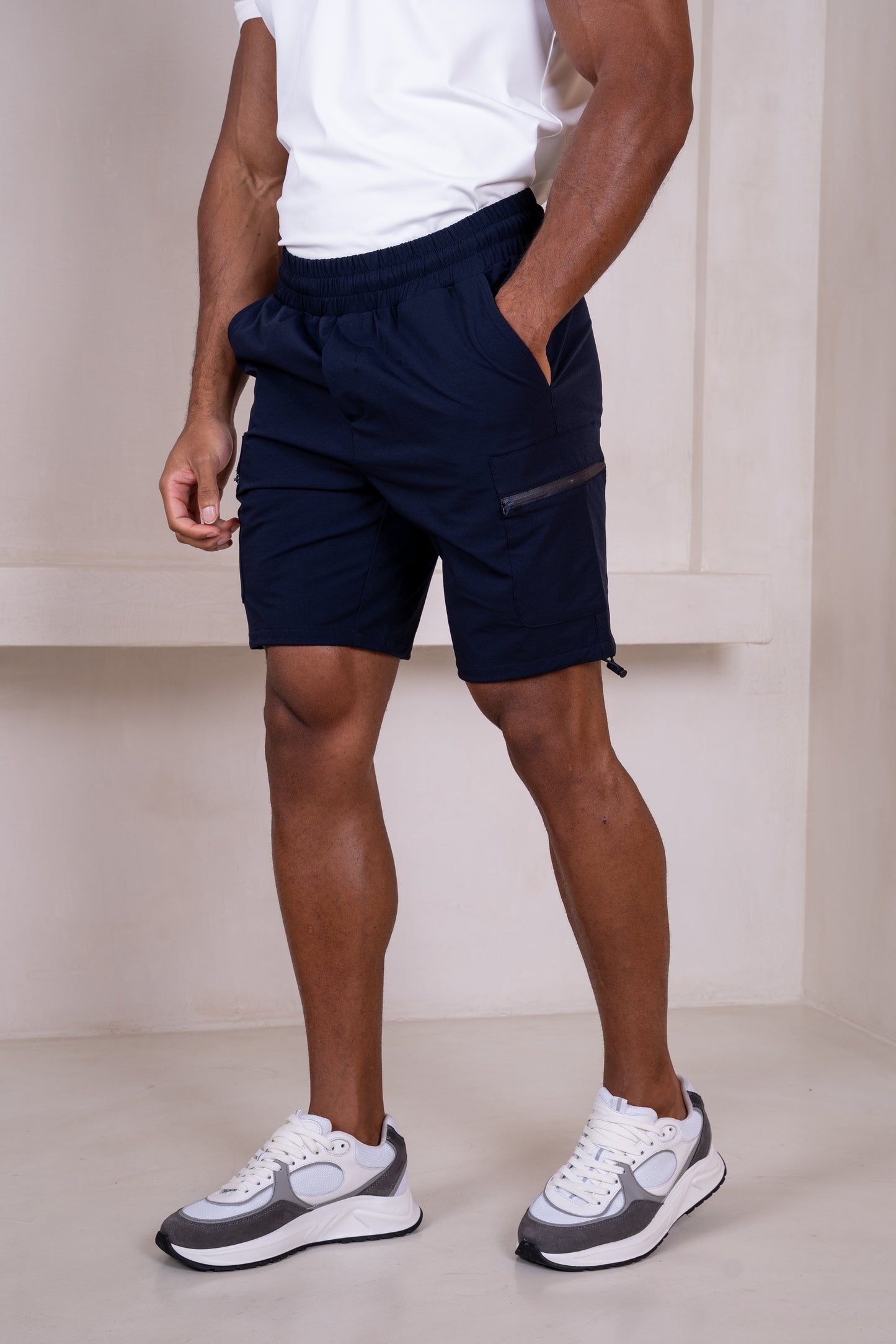 Premium Detail Cargo Shorts V2 - Navy