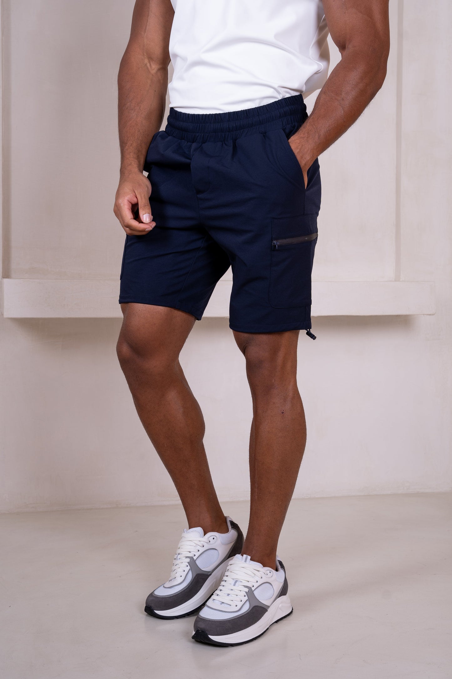 Premium Detail Cargo Shorts V2 - Navy