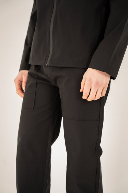 Pinnacle Brushed Technical Windbreaker Jacket - Black