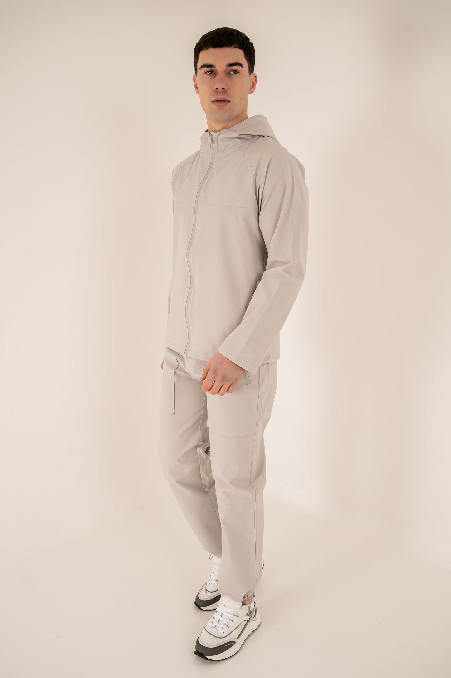Pinnacle Brushed Technical Windbreaker Jacket - Grey