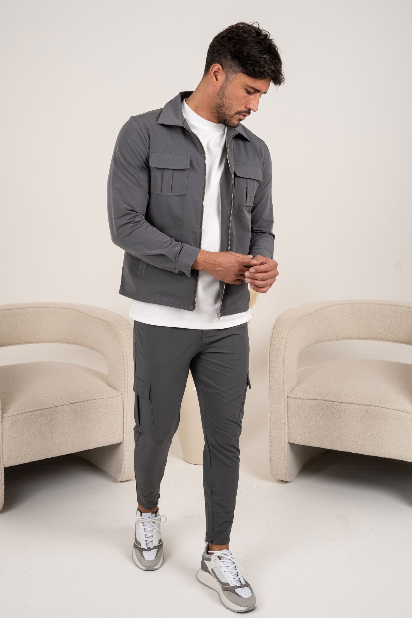 Premium Cargo Utility Pants - Charcoal