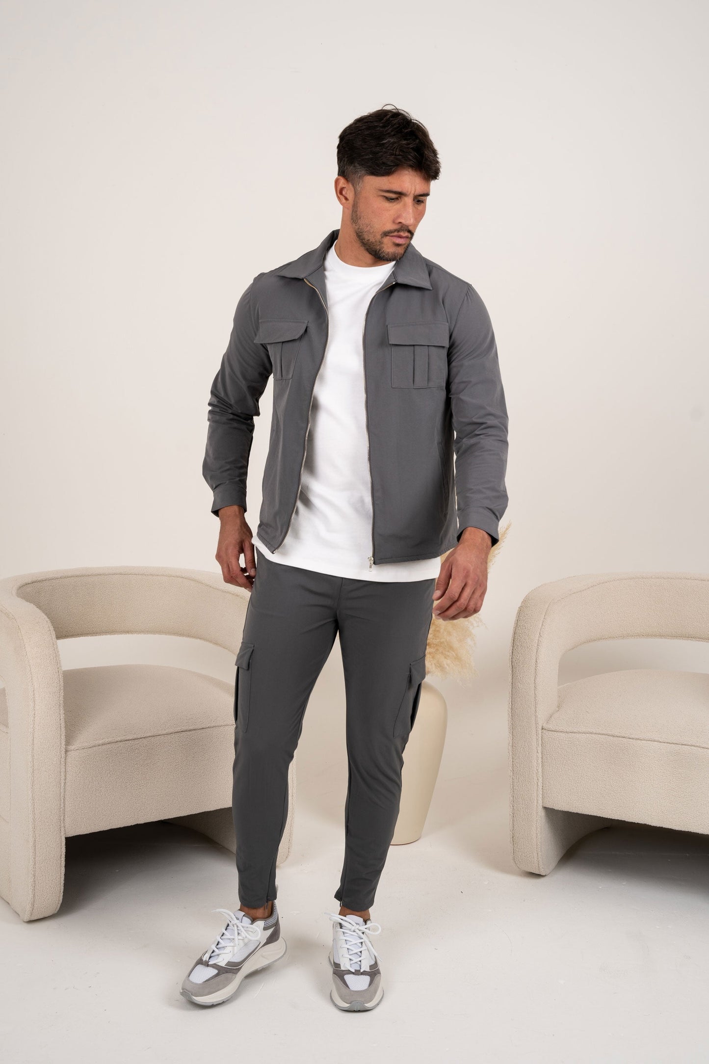 Premium Cargo Utility Pants - Charcoal
