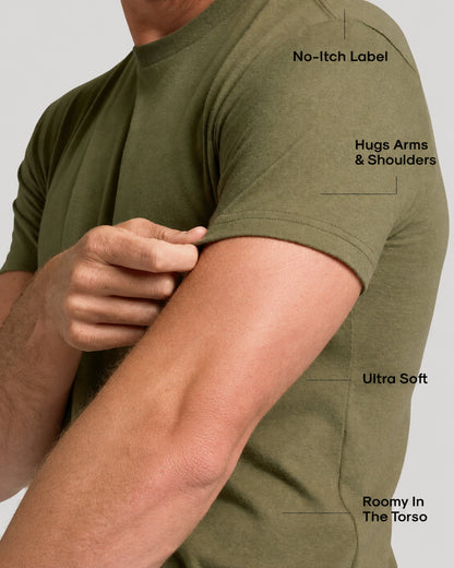 Premium Fitted Crew Neck T-Shirt — 6-Pack | Zorven