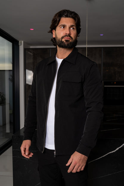 Premium Detail Cargo Jacket V2 - Black