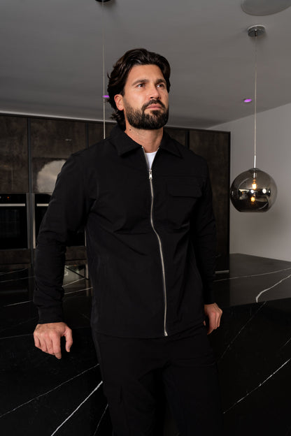 Premium Detail Cargo Jacket V2 - Black