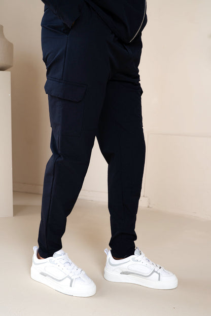 Premium Detail Cargo Pants V2 - Navy