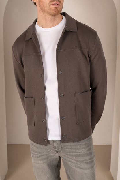 Interlock Overshirt - Charcoal
