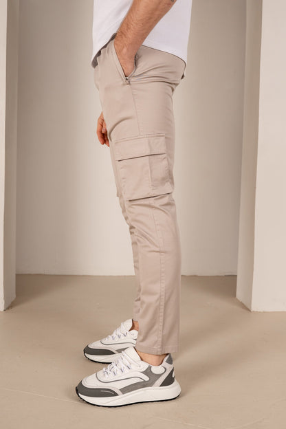 Essential Cargo Trouser - Light Grey
