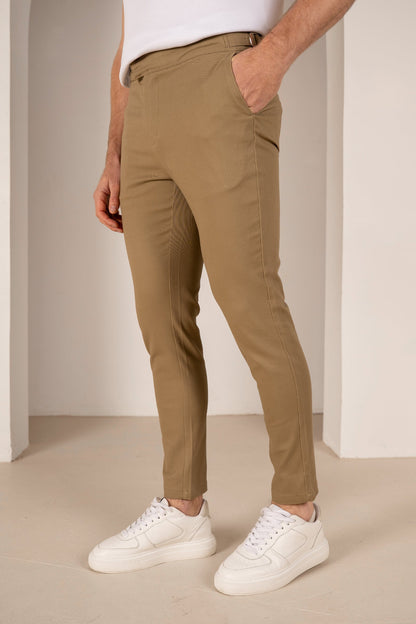 Tailored Buckle Chino - Stone