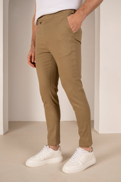Tailored Buckle Chino - Stone