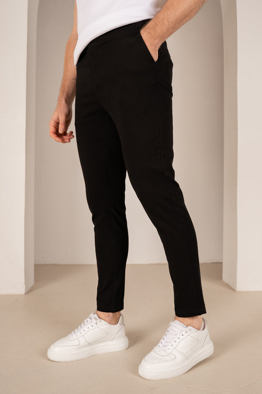 Tailored Buckle Chino  - Black