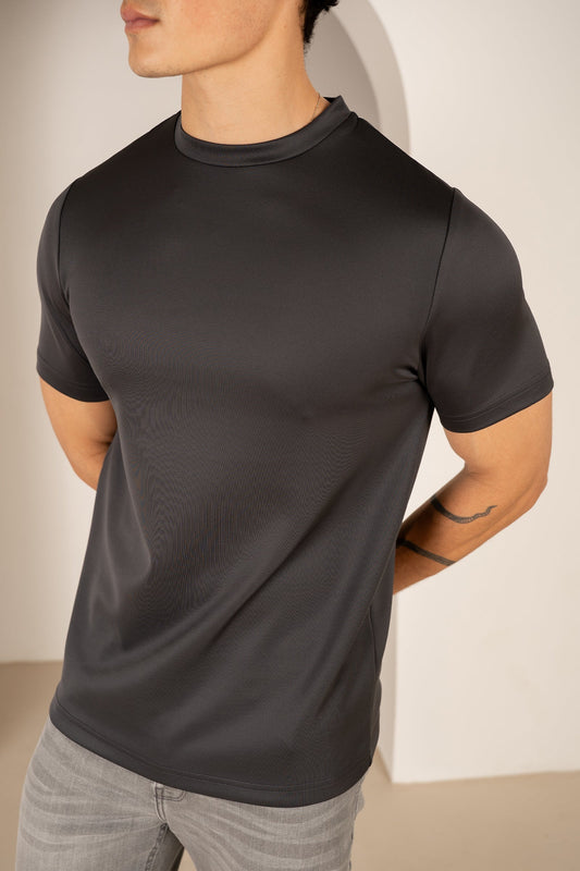 Premium Scuba Slim Fit T-Shirt - Charcoal (JS)