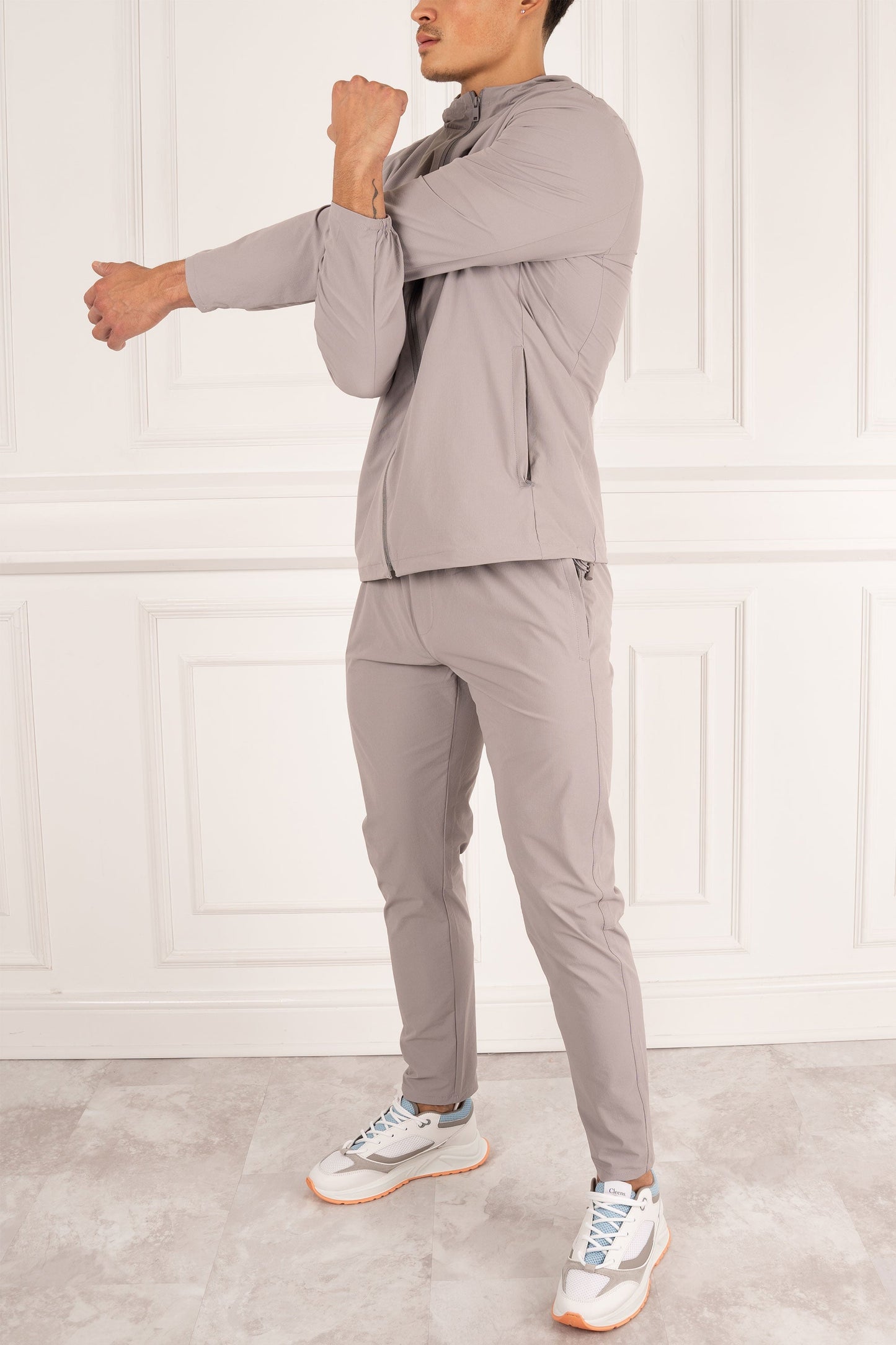 Premium Technical Windbreaker Jacket - Grey
