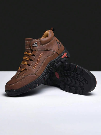 Men's Orthopedic Leather Boots — Wide Toe, Arch Support, Waterproof & Slip-Resistant for All-Day Comfort