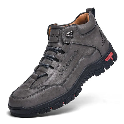 Men's Orthopedic Leather Boots — Wide Toe, Arch Support, Waterproof & Slip-Resistant for All-Day Comfort