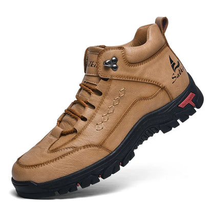 Men's Orthopedic Leather Boots — Wide Toe, Arch Support, Waterproof & Slip-Resistant for All-Day Comfort