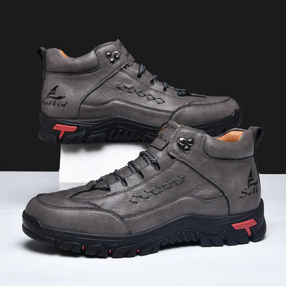 Men's Orthopedic Leather Boots — Wide Toe, Arch Support, Waterproof & Slip-Resistant for All-Day Comfort